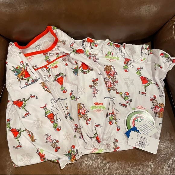 Dr. Seuss How The Grinch Stole Christmas Flannel Pajama Nightgown Size 4 NEW!! - Picture 3 of 5